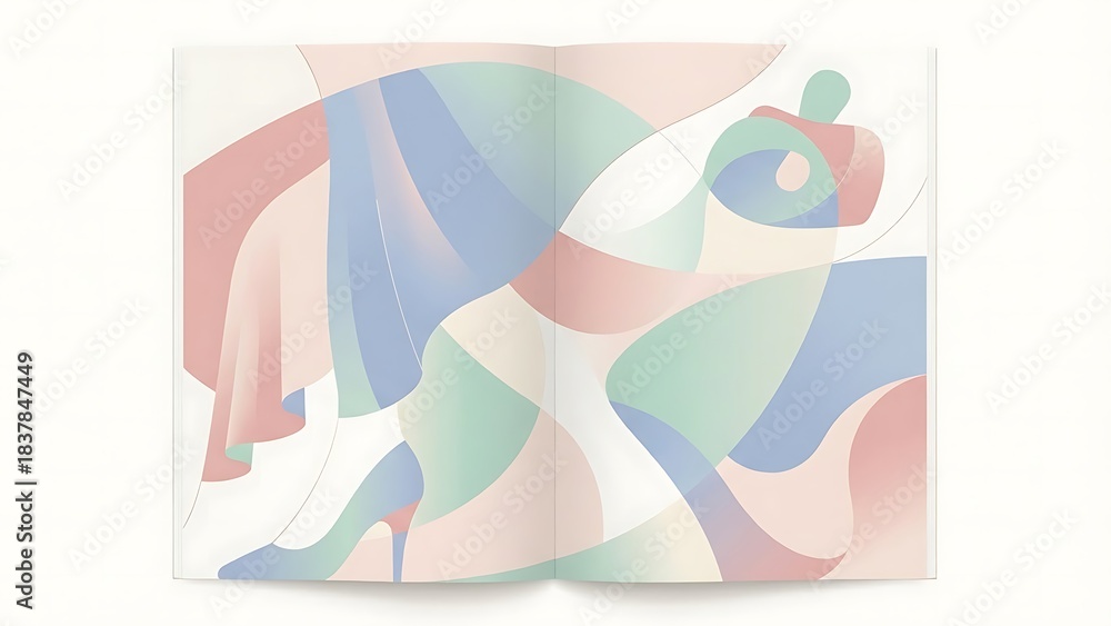 Naklejka premium Colorful abstract illustration of a woman with a dress and heels