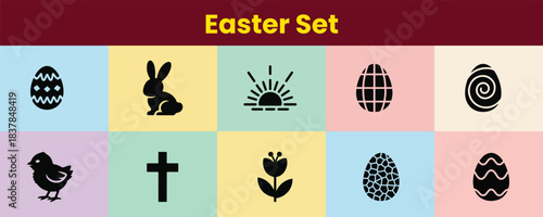 Abstract geometric composition with vibrant color accents