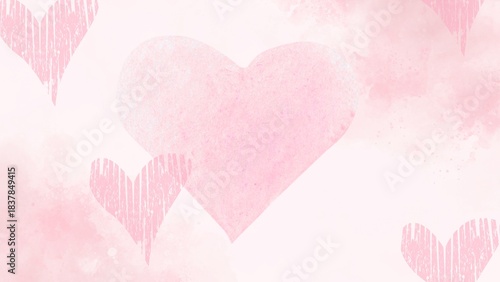Pink heart background design for romantic and Valentine-themed decoration