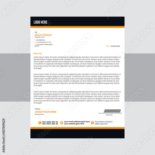 Professional Letterhead Template | Clean Corporate Business Branding