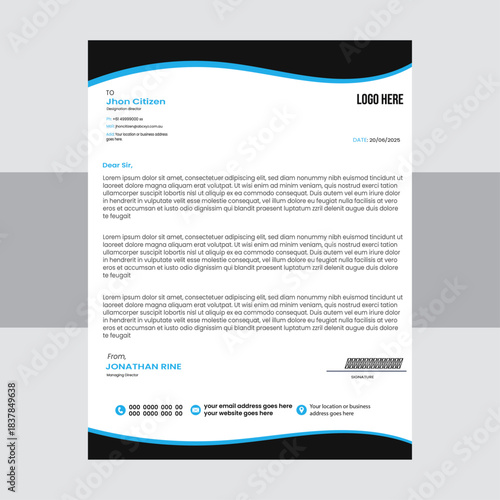 Corporate Letterhead Layout | Business Stationery Design