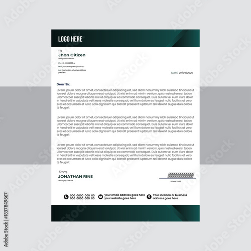 Professional Letterhead Template | Clean Corporate Business Branding