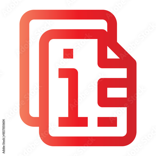 information file gradient icon