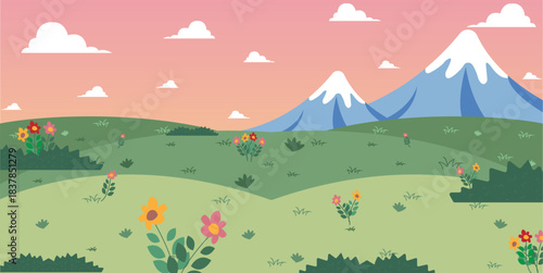 Green Land Background