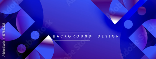 Abstract fluid shapes, vibrant blue hues, modern design. Gradient colors create dynamic visual effect. Minimalist composition.