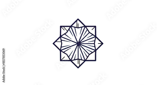 Geometric Starburst Pattern Abstract Design.