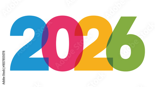 Vibrant Year 2026: A captivating visual highlighting the year 2026 with a colorful design, evoking a sense of optimism and looking ahead. 