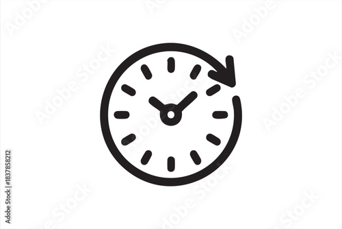 Rotating clock update symbol for task and workflow automation