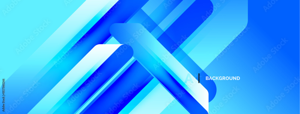 Obraz premium Abstract blue design. Dynamic lines create modern, sleek visual effect. Gradient shades offer depth, texture. Perfect backdrop.