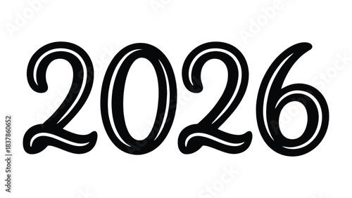 2026: A visual representation of the year 2026, the image features bold, stylized numbers in a clear and prominent display.
