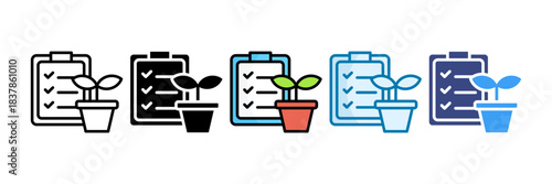 Growth Plan Icon Set Multiple Style Collection