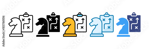 Action Plan Icon Set Multiple Style Collection