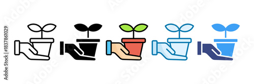 Profit Model Icon Set Multiple Style Collection
