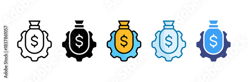 Asset Management Icon Set Multiple Style Collection