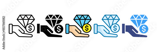 Value Proposition Icon Set Multiple Style Collection