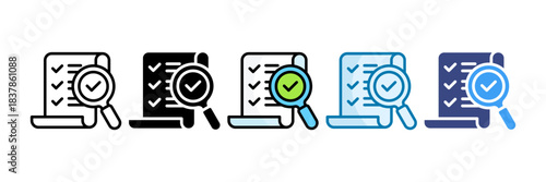 Internal Audit Icon Set Multiple Style Collection