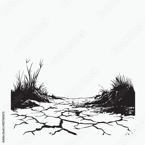 vector illustration of a tree in black