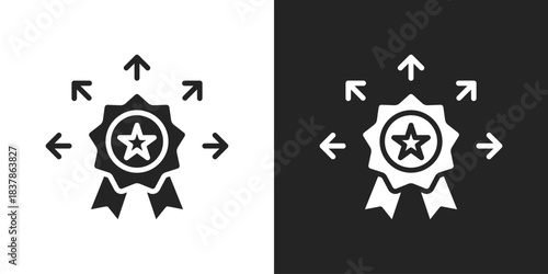 Branding Icon In Black And White Glyph Style
