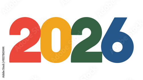 A Colorful Glimpse into the Future: 2026: A vibrant depiction of the year 2026, rendered in a bold and eye-catching arrangement of colors. Symbolizing optimism and anticipation.