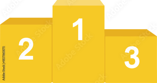 Winners podium illustration, first second third place, gold silver bronze ranking, competition award, vector design, stock graphic, achievement concept
