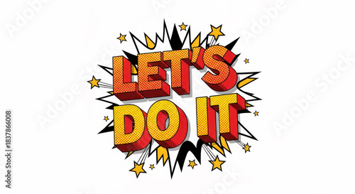 Vibrant comic-style illustration featuring bold text 