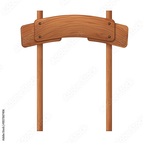 wooden sign and plank vector illustration
