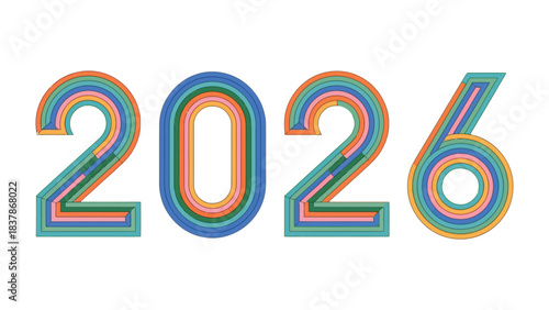 2026: A visual representation of the year 2026, composed of colorful, layered numerals. The image radiates a modern, optimistic feel, symbolizing progress and looking forward.