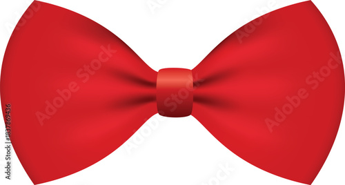 red ribbon bow vector illustration