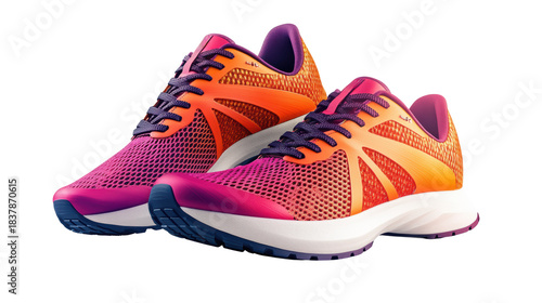 Orange and pink gradient running sneakers
