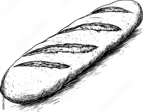 Artistic illustration of a freshly baked loaf of bread