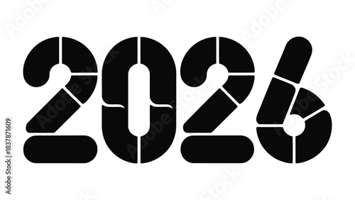 The Year 2026: A minimalist representation of the year 2026, conveying a sense of anticipation and the promise of future events.