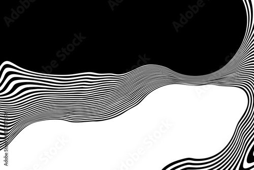 Distorted lines in a black and white range create a hypnotic pattern. Eps 10