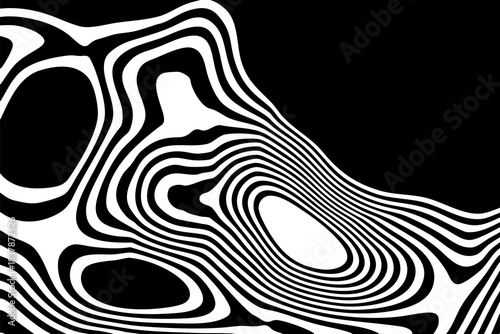 A futuristic pattern with contrasting black and white stripes. Eps 10