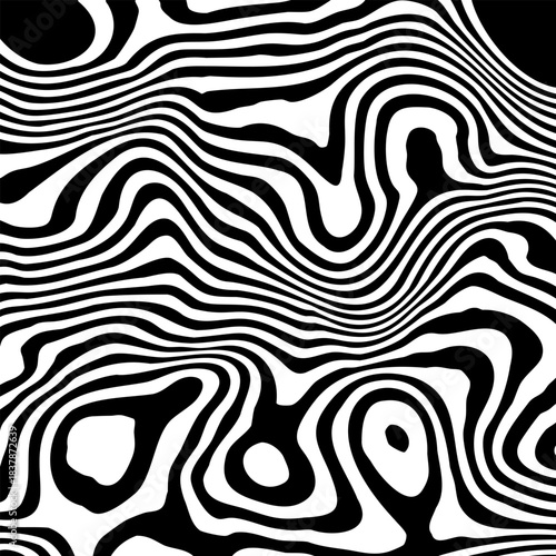 Abstract black and white optical illusion. Eps 10