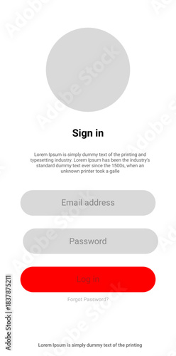 Login page template - UX and UI 