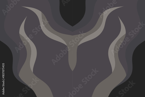 Abstract illustration with dark waves. Waves wallpaper.