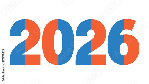 Digital depiction of 2026: A modern and visually striking graphic that can be used for diverse purposes, representing the anticipation and the dawn of 2026.