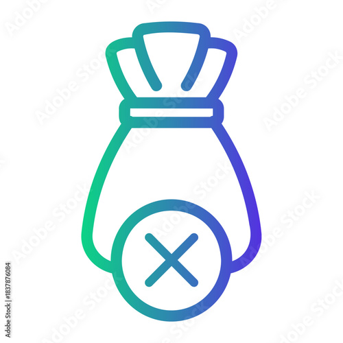 forbidden Line Gradient Icon