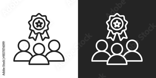 Responsibility Icon In Black And White Line Style