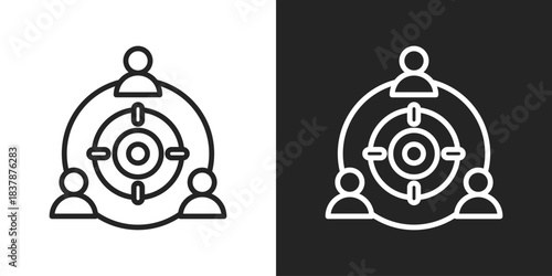 Trustworthiness Icon In Black And White Line Style