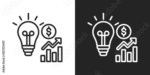 Collaboration Icon In Black And White Line Style