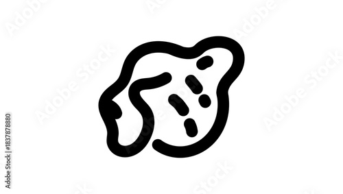 Leopard logo, black isolated silhouette