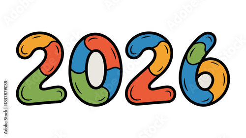 Creative 2026: A vibrant and colorful depiction of the year 2026, the image conveys a sense of optimism, anticipation, and creativity.