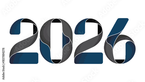 Numeral 2026 Graphic: A modern graphic design element showcasing the numeral 2026, embodying the passage of time and the forward progression. 