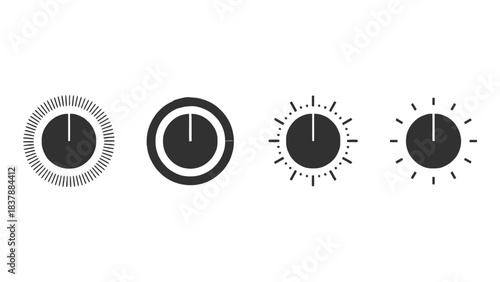Knob control icon set vector illustration design template