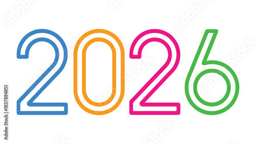 2026: A visual representation of the year 2026, set against a pristine background, emphasizing the passage of time and the forward progression of events. 