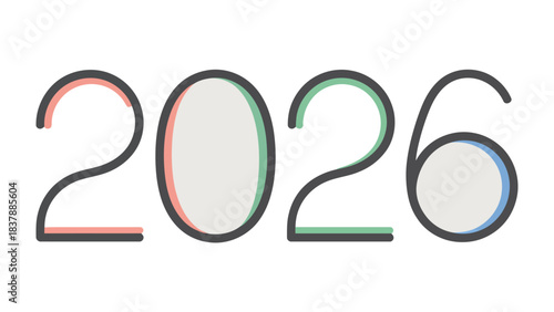 The Year 2026: An eye-catching graphic featuring the numbers 2026 with a subtle play of colors, indicating anticipation and the dawn of a new year.