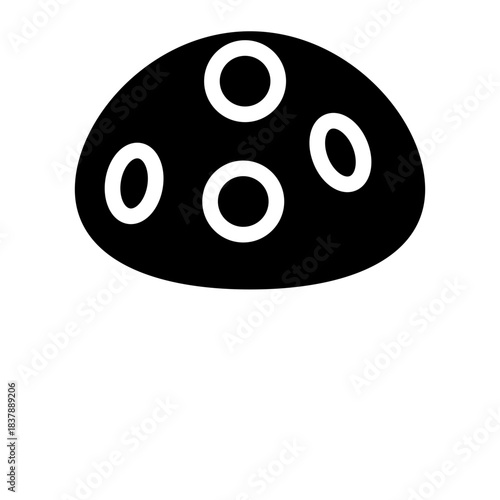 Mushrooms icons . Mushroom stem and cap, thin line design. The body of the fungus, linear symbols collection.. isolated vector illustration.