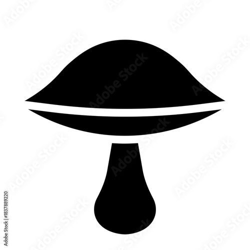 Mushrooms icons . Mushroom stem and cap, thin line design. The body of the fungus, linear symbols collection.. isolated vector illustration.