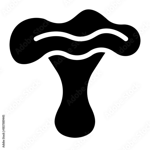 Mushrooms icons . Mushroom stem and cap, thin line design. The body of the fungus, linear symbols collection.. isolated vector illustration.